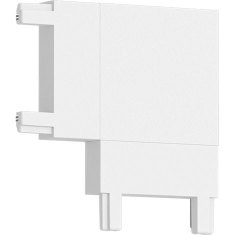 Schlanker magnetischer Schienenverbinder in Weiß, L-förmig (1/4)