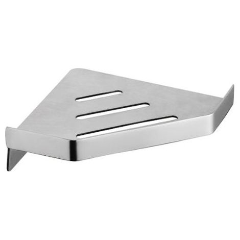 Tablette d'angle, support de salle de douche (argent) (1/3)