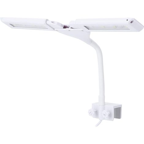 Lampe LED pour aquarium, clip réglable, faible consommation d'énergie, pour poissons et plantes aquatiques, cadre blanc.-AquaForge (1/5)