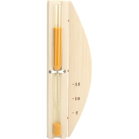 1 Sablier Bois Verre 15 Minutes Compteur Temps Sauna Mural Accessoire Décoratif Salle Bain (1/5)
