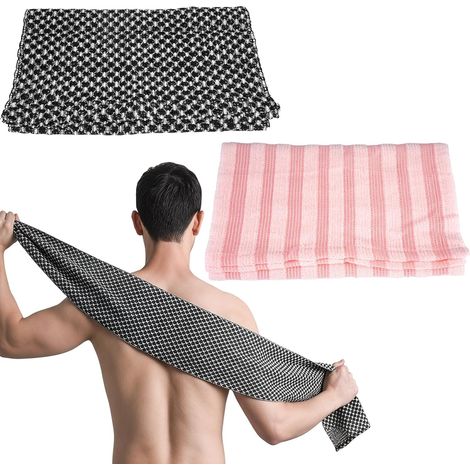 2-Piece Antibacterial Exfoliating Shower Towel (1/5)