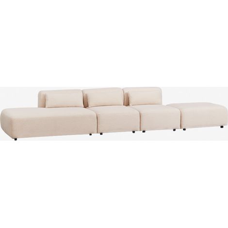 SKLUM 3-teiliges modulares Sofa mit Chaiselongue links und Fogler-Hocker                                   