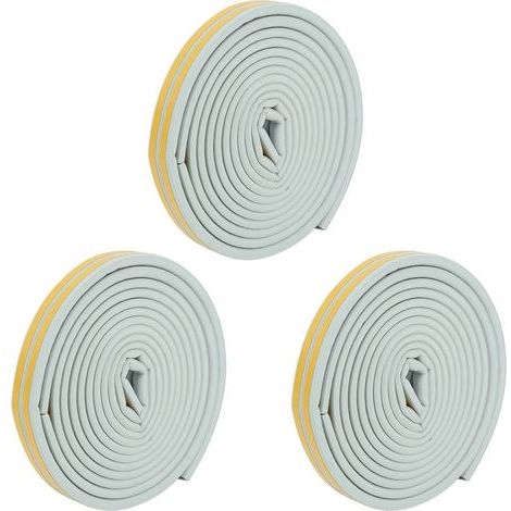 Bande D Etanchéite Porte - Mousse EPDM Epaisse 9x6x3000 mm - Isolation Acoustique Et Thermique - Pour Fenetre Porte Garage - 3 Unites (1/5)