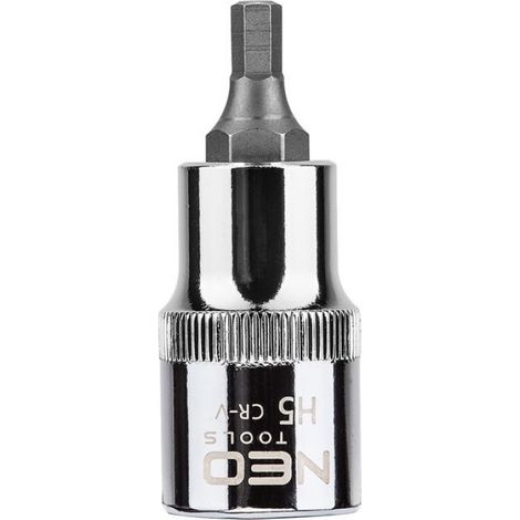Embout Hexagonal - H5 x 55 mm - Acier Chrome-Vanadium S2 - Pour Douille 1/2 Pouces - 1 Pièce (1/5)