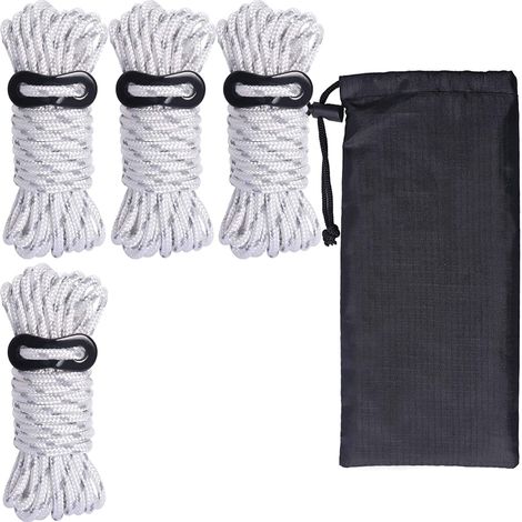Tarpaulin - 210D Polyester - 4 mm Reflective Guy Ropes - Aluminum Tensioners - Waterproof UV Resistant - 3 x 3 M - 1 Piece (1/5)