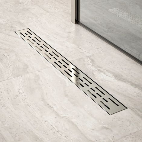 Duschrinne – 70 cm – Standardrost – Edelstahl – mit Flansch (1/4)