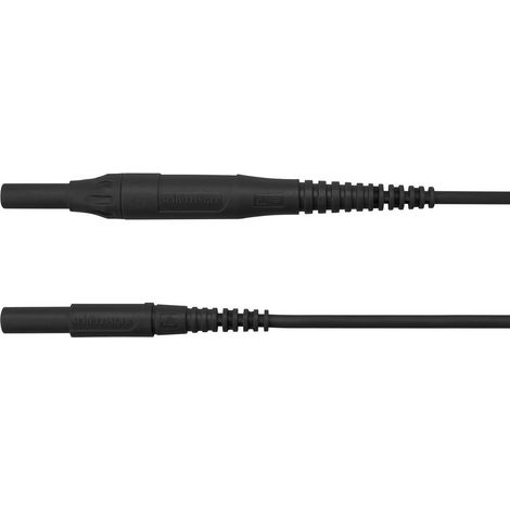 Schützinger MSFK B441 / 1 / 200 / SW Cavo di misura Spina 4 mm Spina 4 mm 2 m Nero 1 pz. (1/2)