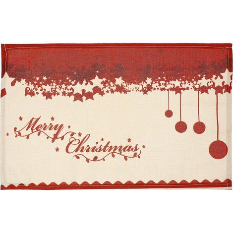set de table de Noël pratique en lin, set de table décoratif-44x28cm (1/2)