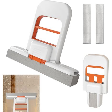 Mini vadrouille éponge, 1 Mini Balai Éponge+2 Têtes de vadrouille, Mini Serpillère Portable, Mini Vadrouille De Nettoyage, Mini MOP Humide, Mini Vadrouille Portable, pour Verre, Fenêtre, Sol (1/5)