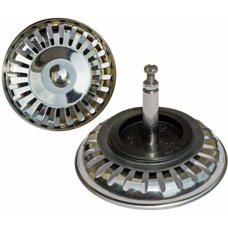 Cestello universale 7,6 cm (Ø80 mm) (Ø80 mm), per lavello eccentrico / acciaio inox (1/2)