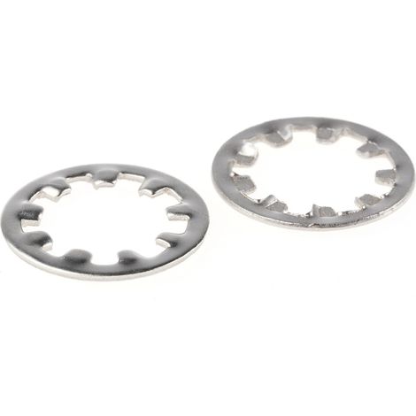Rondelle antivibration à dents internes, pour vis M10, Acier Inoxydable A2 304 ( Prix pour Sachet de 100 )