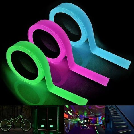Ruban Autocollant Fluorescen. 3M1CM Glow in The Dark Tape. Bande Réfléchissante. pour décorer la scène. Le Garage. Les (1/5)