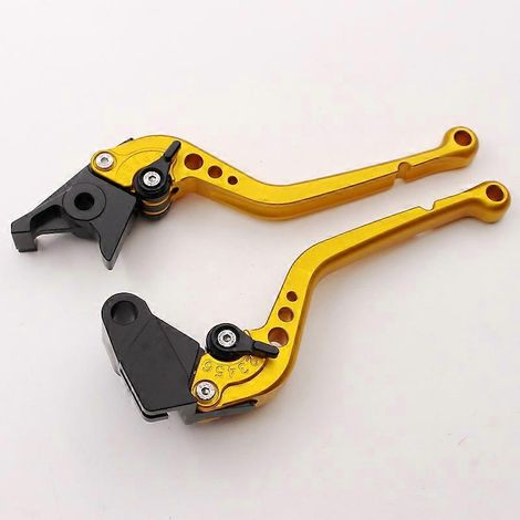 Convient pour la moto Kawasaki VERSYS650cc, poignée de frein, klaxon et embrayage modifiés CNC, accessoires de levier de frein (longhandled doré) (1/5)