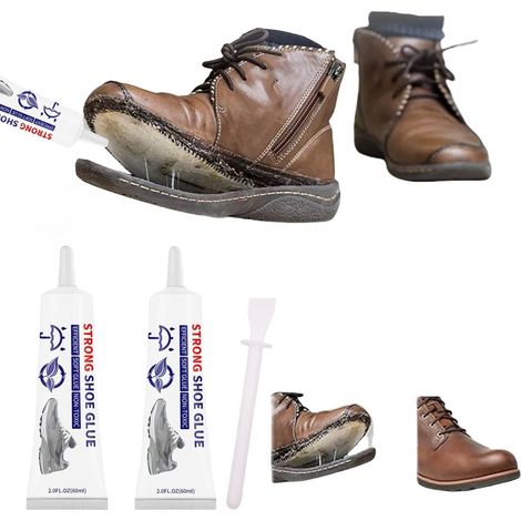 Colle Chaussure,2pcs Colle Chaussures Semelle,Colle Chaussure Extra Forte,Colle Chaussures Transparent,Colle Semelle Chaussure Imperméable,Colle Chaussuress Reparation,pour Chaussures (1/5)