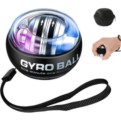 Gyro Ball 2026 Nouveau Modèle - Balle Gyroscope Automatique avec Éclairage LED pour Musculation des Avant-bras et Rééducation du Poignet, Appareil d'Exercice de Force et de Préhension Manuelle (1/5)