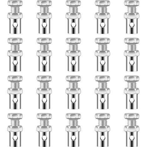 Pack of 20 universal 0.3 cm throttle and brake cable ends, Go Kart throttle cable clamps, motorcycle brake cable ends (1/5)