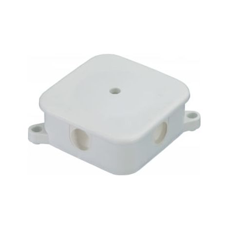 Aufputz-Installationsdose mit Kabelverschraubungen 85x85x35mm ohne Klemmen IP44 weiß Pak-Plast P2.