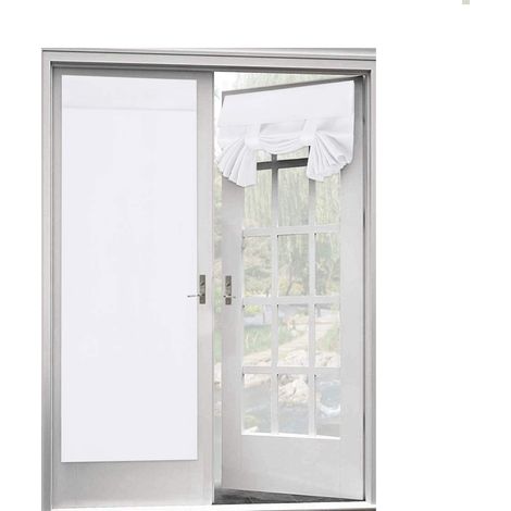 Blackout Curtain for French Doors - Thermal Insulated Blackout Glass Door Curtain Panel Tricia Curtain for Door Window Curtains, 1 Panel, 26 x 68 Inches, Burgundy
