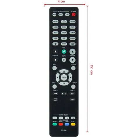 Télécommande RC-1252 Compatible Récepteur AV Denon RC1252 AVR-X4800H AVRX4800H AVR-S900W AVR-X1700, Remplacement (1/5)