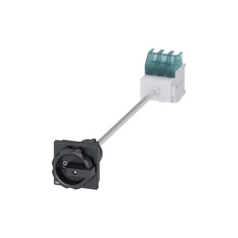Interruttore principale 3P 32A 11,5kW AC23A 400V per montaggio a piastra con albero, manopola nera, 4 fori 3LD2213-0TK51