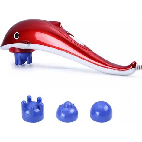 Nouveau - Appareil de massage Dolphin pour le dos, marteau vibrant, tige infrarouge, rouleau de massage cervical relaxant