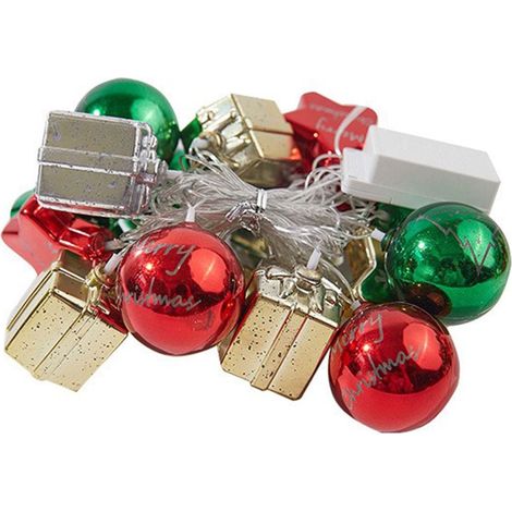 Guirlande Lumineuse Noël - Boîte Cadeau Forme Sphérique - 10 Ampoules LED - 150 cm - Intérieur Extérieur - 1 Pièce (1/5)