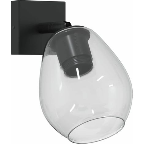 Spot de plafond Noir 13 x 13 x 26 cm Verre et métal CFW690625 (1/5)