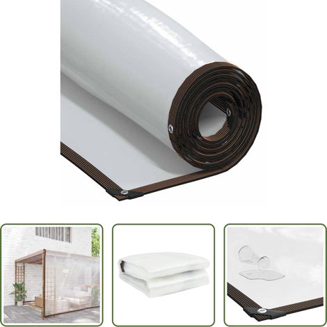 Gartenabdeckung - Transparente Plane mit Ösen 8x10 m Polyethylen (1/5)