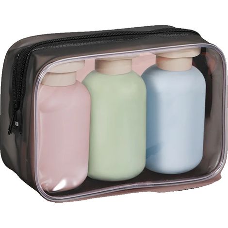 Botellas de champú de viaje recargables con dosificador de espuma, de plástico, 100 ml. (1/2)