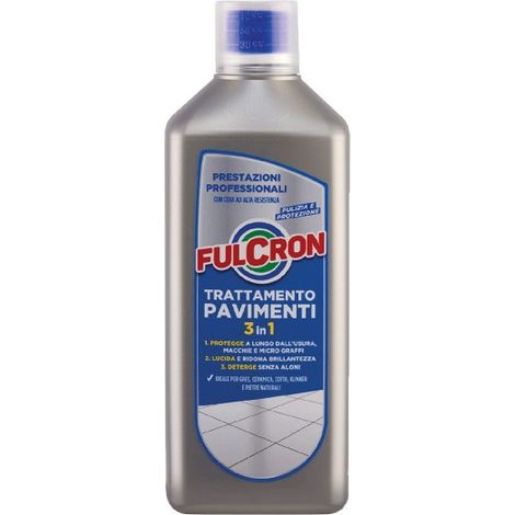 Trattamento per pavimenti "Fulcron" 3 in 1, protegge, lucida e deterge pavimenti da 1 litro (1/2)