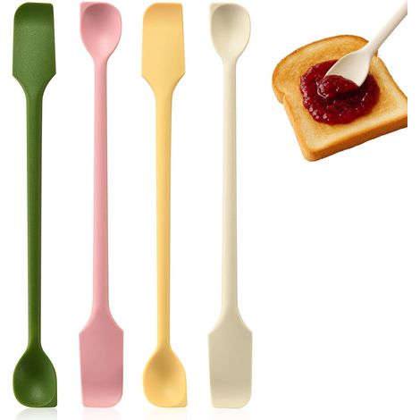Mini Spatules en Silicone, 4 Pièces, Multifonction Double Face (1/5)