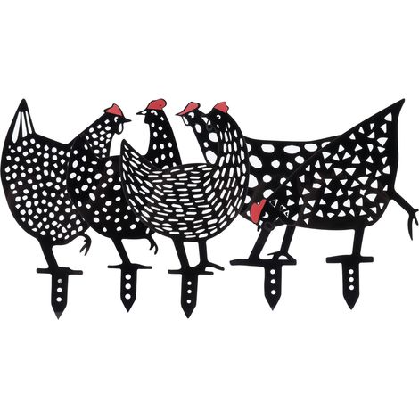 5 Pièces Piquets de Jardin en Forme d'Animaux Acryliques pour Décor Extérieur (1/5)