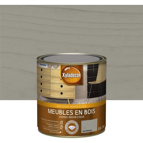 Vernis protecteur pour les meubles intérieurs en bois - aspect satin gris tendance 0,5 L (1/5)