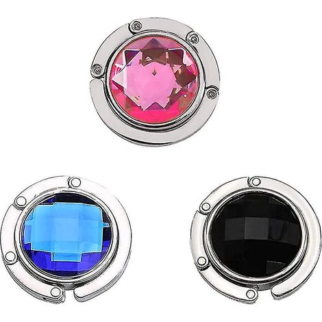 BEBUSINGOTO Handtaschenhalterhaken, 3 Stück faltbare Tischtaschenhaken, runder Handtaschenhalter, Taschenhalter für die Tischplatte, für Handtasche, Schmuck, Halsketten, Taschen (1/5)