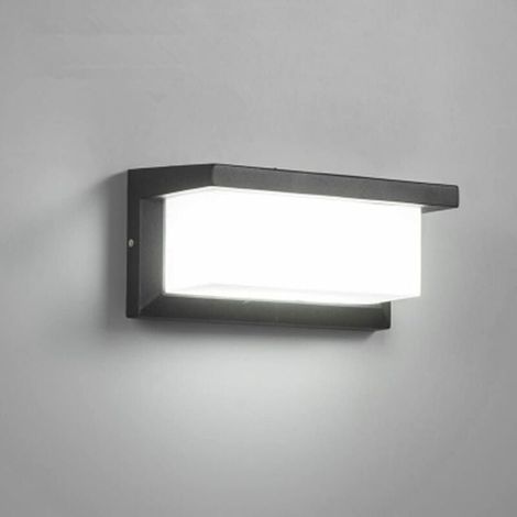 LED Applique Murale Extérieure Détecteur de Mouvement, 18W Éclairage IP65 Étanche Carré Noir Radar Contrôle Lumière pour Entrée, couloir, chemin, patio, balcon, garage.(lumière blanche moyenne) (1/5)
