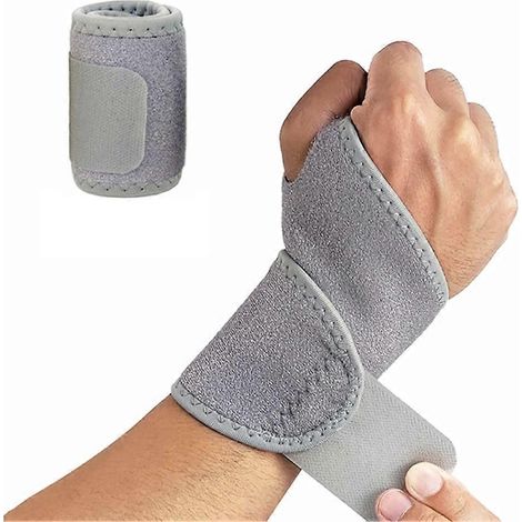 1 support de poignet avec cannelure Spica pour le pouce, compatible avec les tubes de poignet et les stabilisateurs de poignet à déclenchement, avec bande de compression, convient aux hommes et aux fe (1/5)