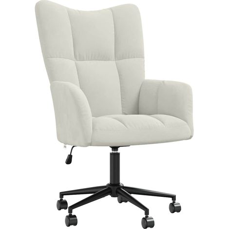 Maison Exclusive - Sedia Relax Bianco Crema Velluto