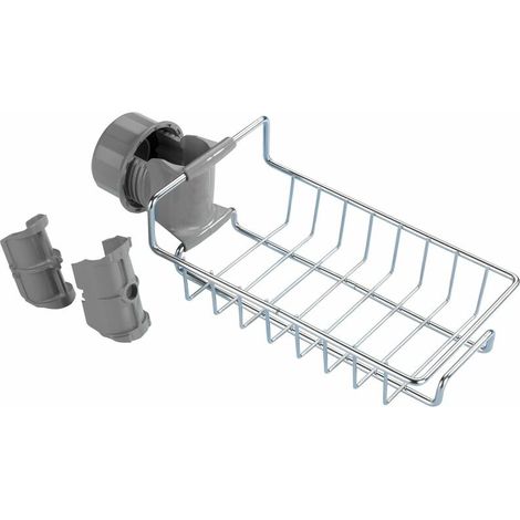 Tablette de douche en acier inoxydable – Installation sans perçage – Dimensions 23 x 10 cm – Capacité 3 kg – Compatible barres de 16 à 25 mm