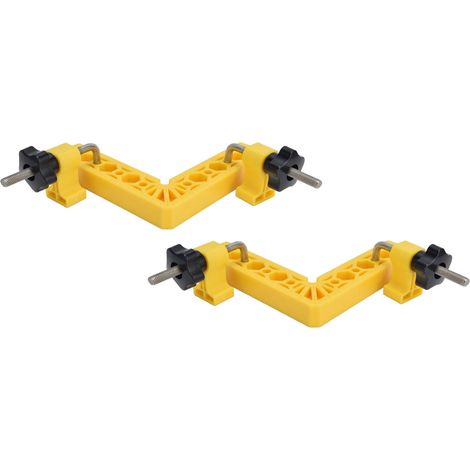 2 Sets 90° Positionierwinkel L-förmiger rechtwinkliger verstellbarer Eckverbinder für Holzbearbeitung (Gelb) (1/5)