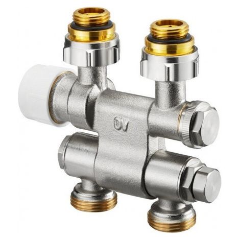 Oventrop – Raccord de branchement Multiblock TF pour radiateur – Filetage G 1/2Z pivotant – Corps laiton nickelé – Pour systèmes de chauffage central (1/3)