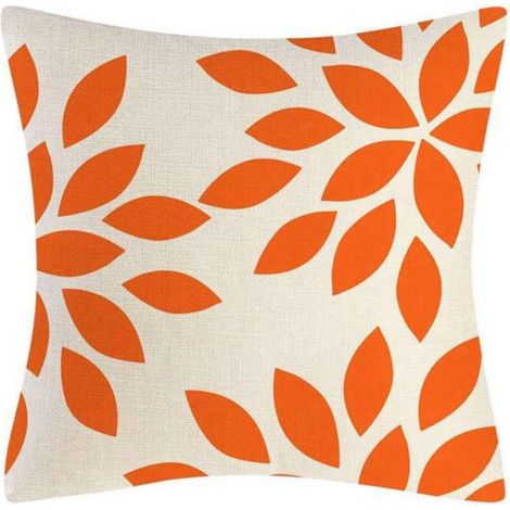 Orange D'Oreiller 18X18 Lot de 8 Taies D'Oreiller Décoratives pour En Plein Air D'Oreiller En (1/5)