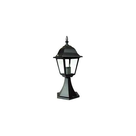 LANTERNA CON SUPPORTO DA APPOGGIO MODELLO NEW YORK 60w IP44 mm.150x150x412h. colore nero SYNTESY