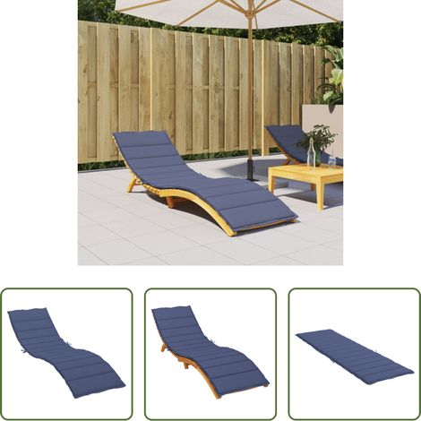 vidaXL Coussin de chaise longue bleu marine tissu oxford (1/5)