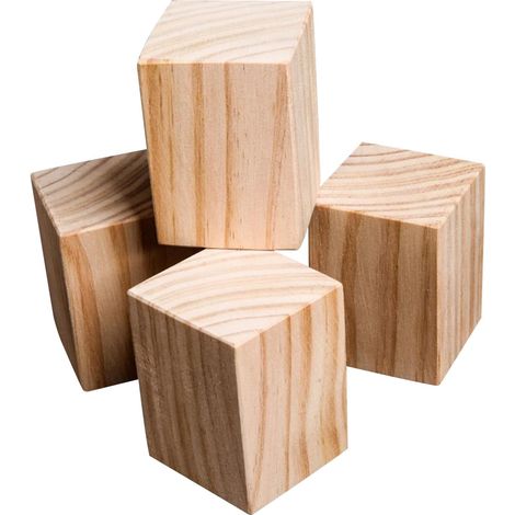 massive Holzfüße 5×5×5 cm – Variable Höhe 5–20 cm – Stabile Bett-/Sofafüße