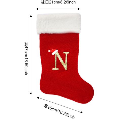 Large Christmas stockings, Christmas decorations, English letter ornaments, letter socks, children's cartoon gift bags