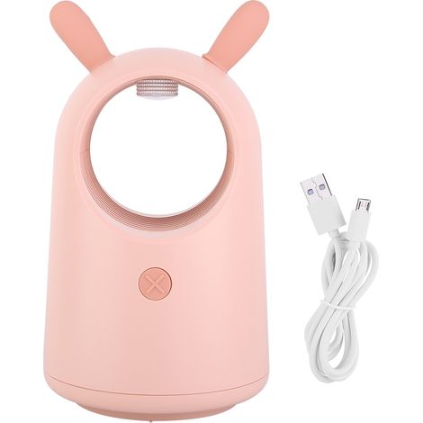 Lampe LED anti moustiques USB d'intérieur piège à mouches insectes Rose (1/5)