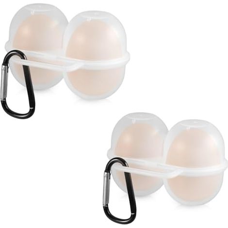 Boîte à Oeufs,2 pièces Portable Porte-Oeufs Plastique,Boîte de Rangement des Oeufs,avec mousqueton,pour Barbecue Extérieur, Pique-Ni (1/4)