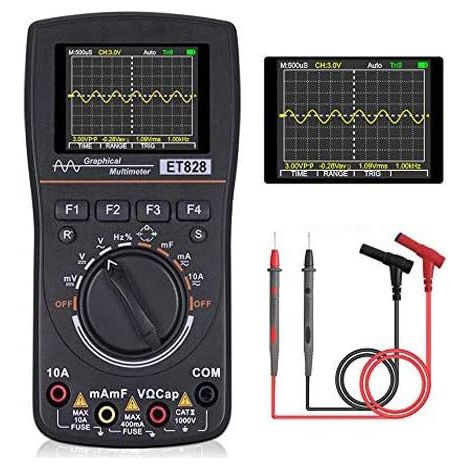 ET828 2 in 1 oscilloscopio digitale intelligente multimetro con frequenza di campionamento della larghezza di banda di 1 MHz (1/5)