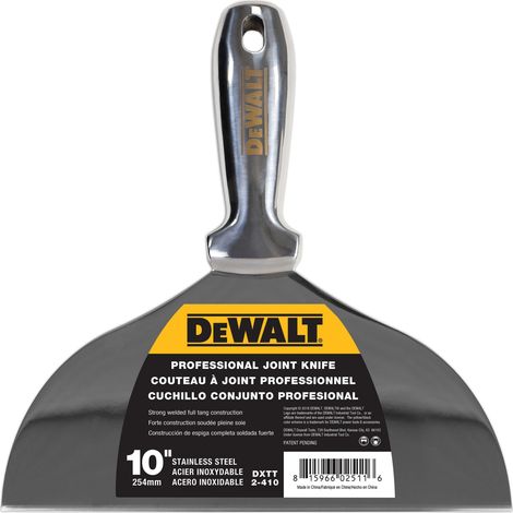 DeWALT 250mm (10in) Stainless Steel Drywall Jointing and Filling Knife EU2-410