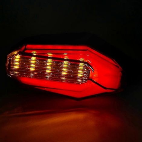 Support de plaque d'immatriculation universel avec éclairage LED pour motos 2012-2016 (clignotant en H) (1/5)